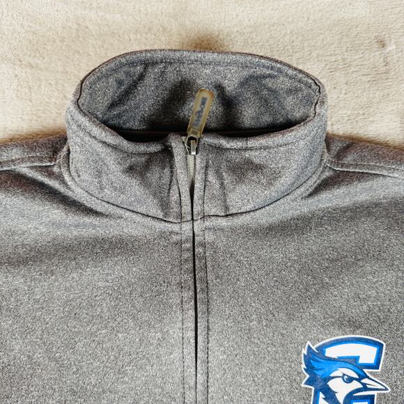 Vintage Creighton Bluejays Pullover Men Small Gray Jansport 1/4 Zip College NCAA - Picture 5 of 11